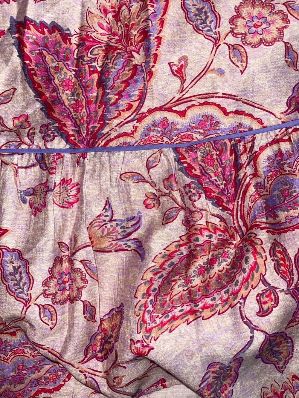 Umgee Pink Floral Midi Dress - Lightweight Paisley Print S - Picture 6 of 7